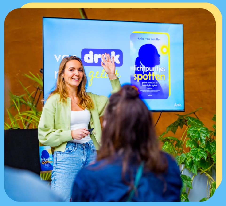 Anke van den Bos, spreker over geluk in moeilijke tijden